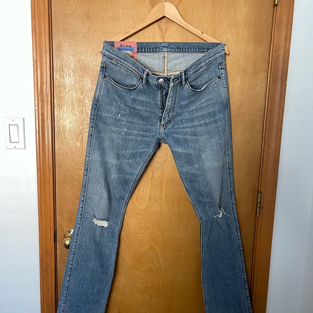 Acne Light Blue Bootcut Jeans